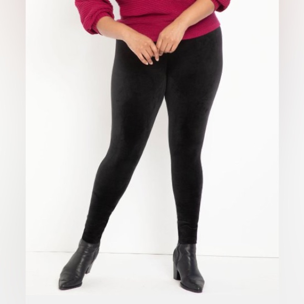 Eloquii Miracle Flawless Leggings Velvet Front Plus